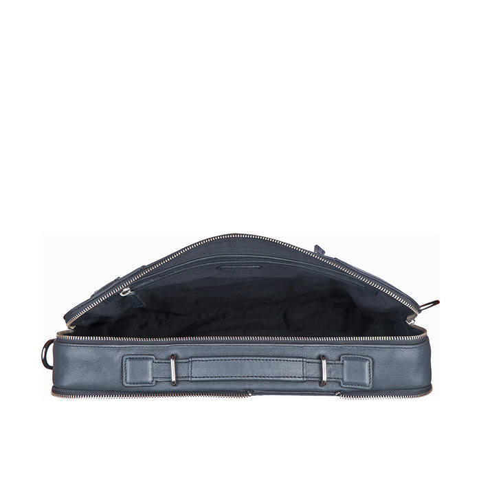 3 Musketeers 04 Blue Leather  Briefcase