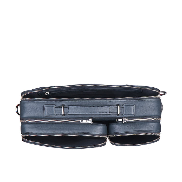3 Musketeers 04 Blue Leather  Briefcase