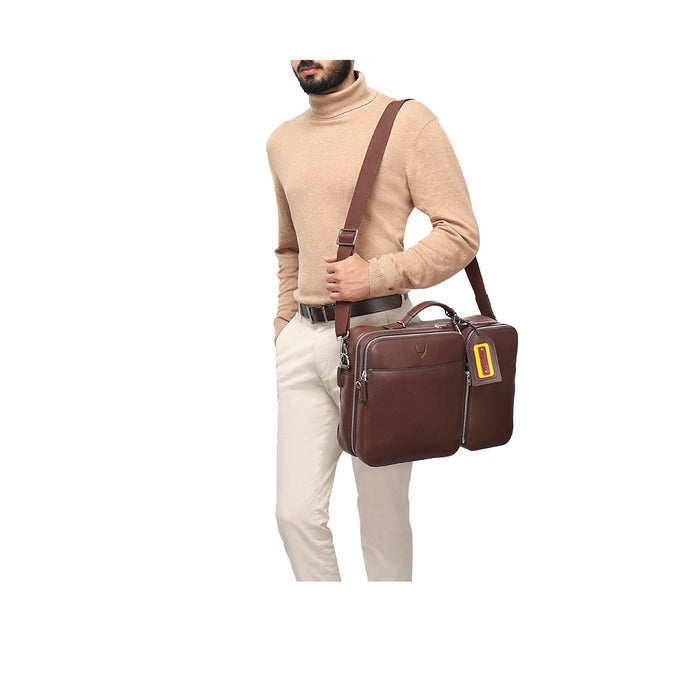 3 Musketeers 04 Brown Leather  Briefcase