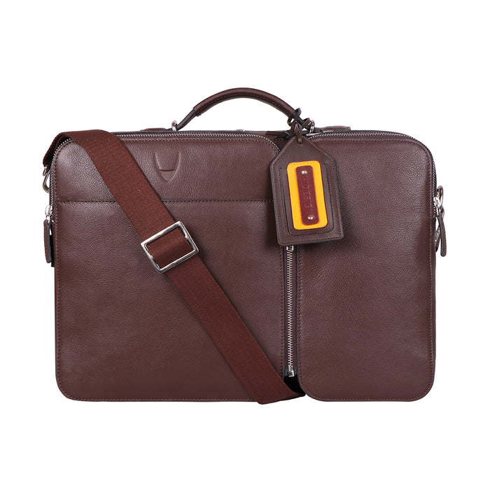 3 Musketeers 04 Brown Leather  Briefcase