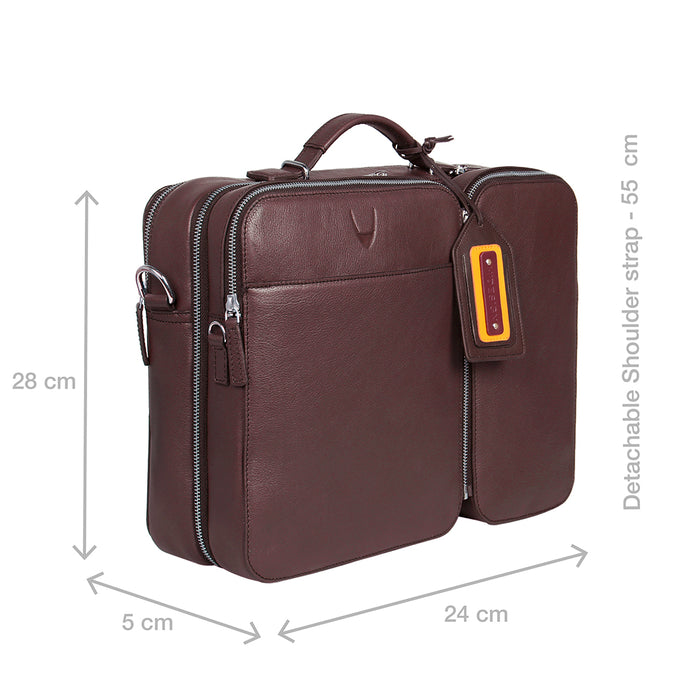 3 Musketeers 04 Brown Leather  Briefcase