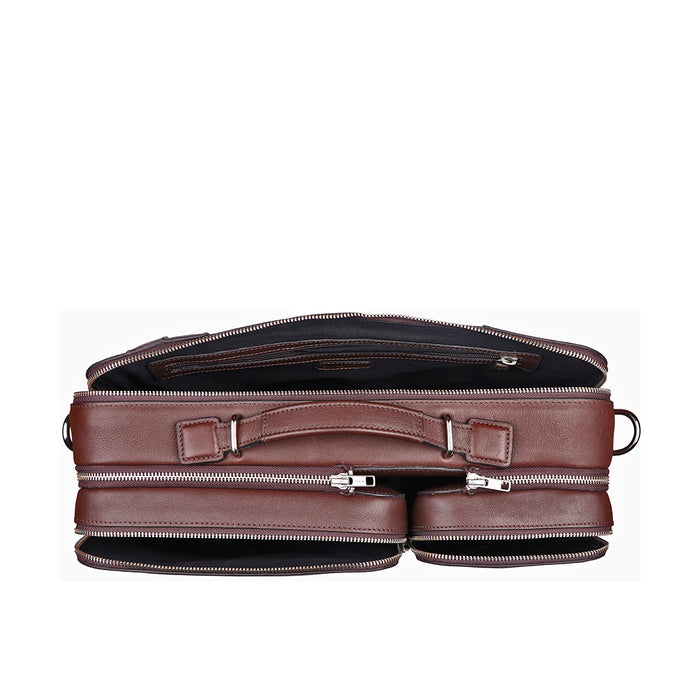 3 Musketeers 04 Brown Leather  Briefcase