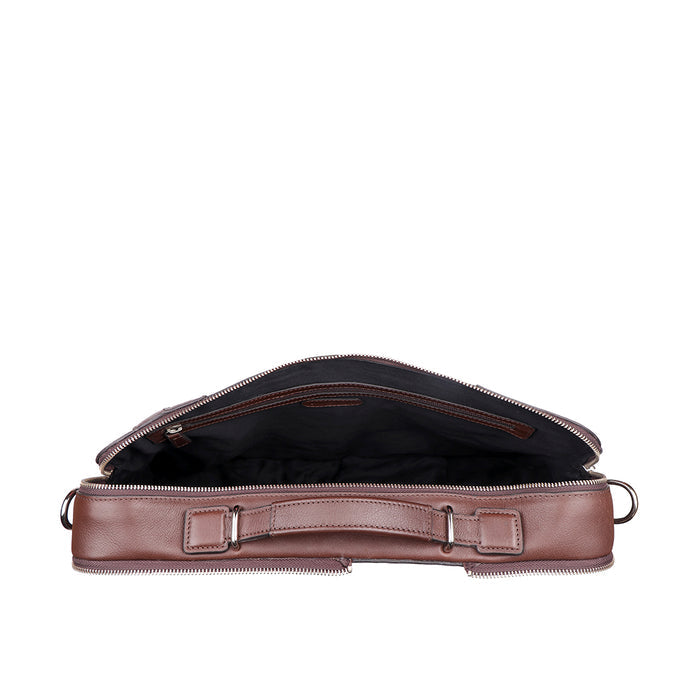 3 Musketeers 04 Brown Leather  Briefcase