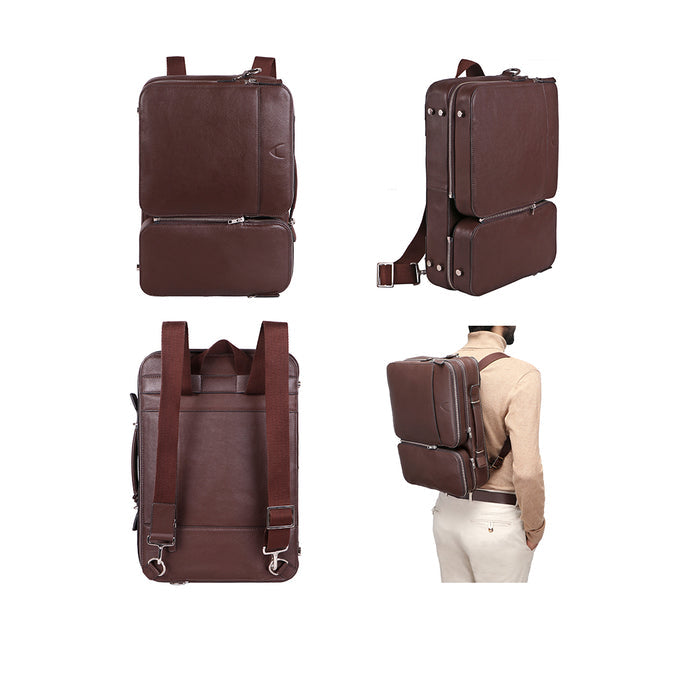 3 Musketeers 04 Brown Leather  Briefcase