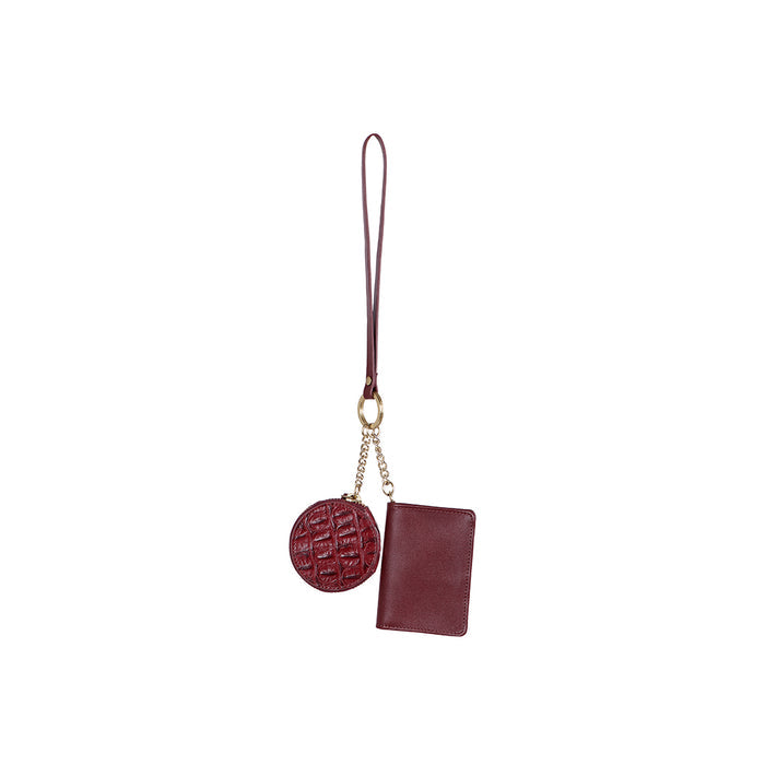 3 Musketeers W1 Red Leather Wristlet