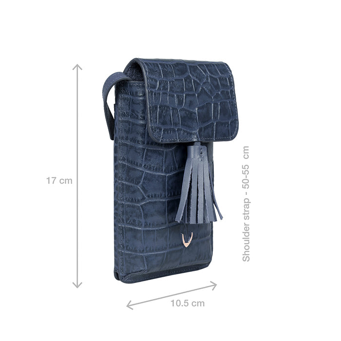 3 Musketeers W2 Blue Leather Sling Wallet