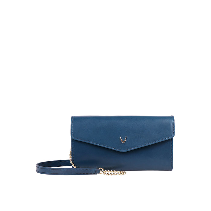 3 Musketeers W3 Blue Leather Sling Wallet