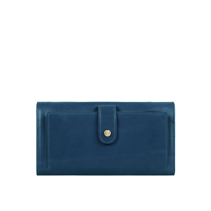 3 Musketeers W3 Blue Leather Sling Wallet
