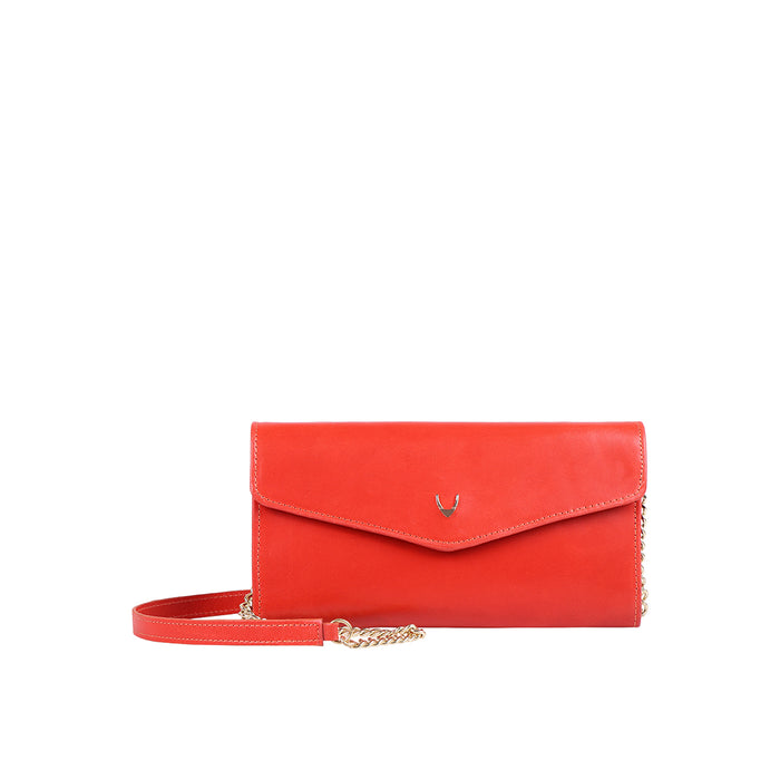 3 Musketeers W3 Red Leather Sling Wallet