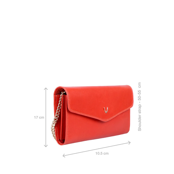 3 Musketeers W3 Red Leather Sling Wallet