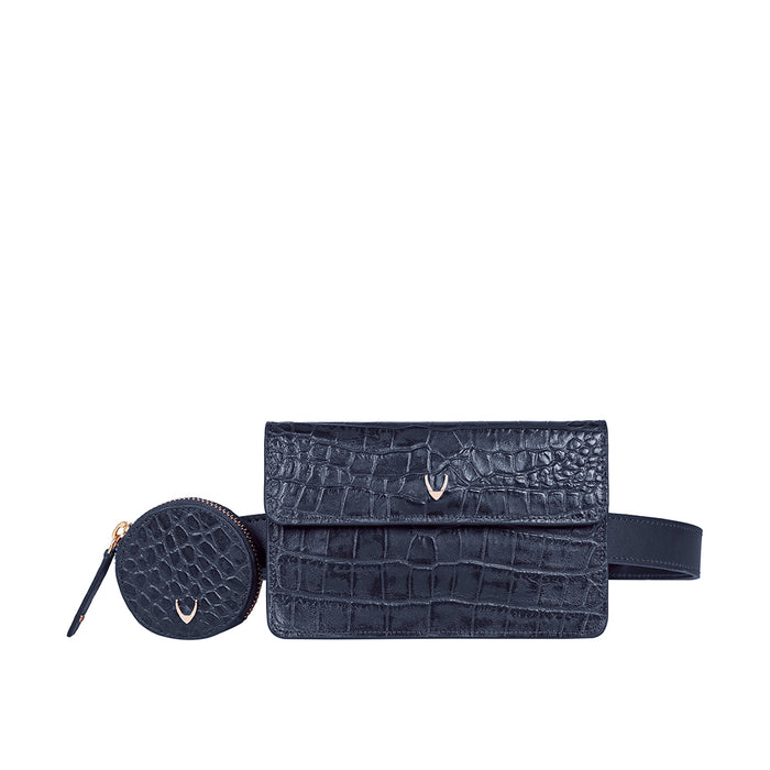 3 Musketeers W4 Blue Leather Belt Wallet Wallet