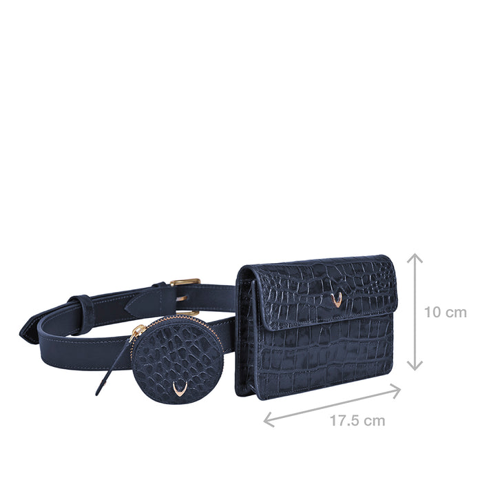 3 Musketeers W4 Blue Leather Belt Wallet Wallet