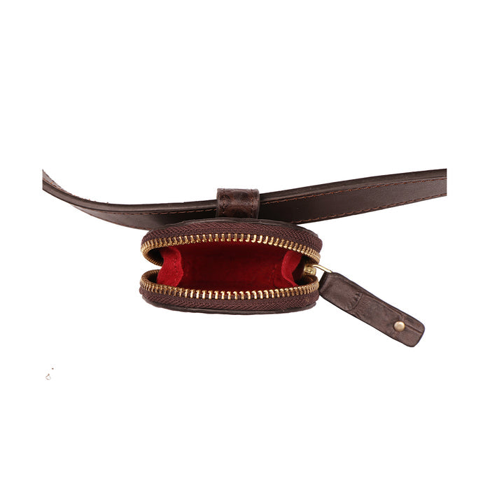 3 Musketeers W4 Brown Leather Belt Wallet Wallet