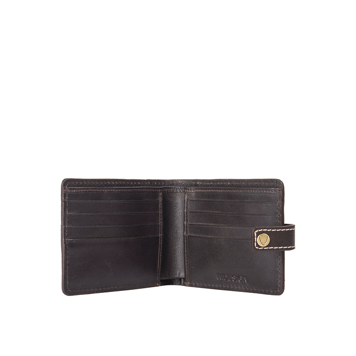 308-017 Sb Brown Leather Bi-Fold Wallet