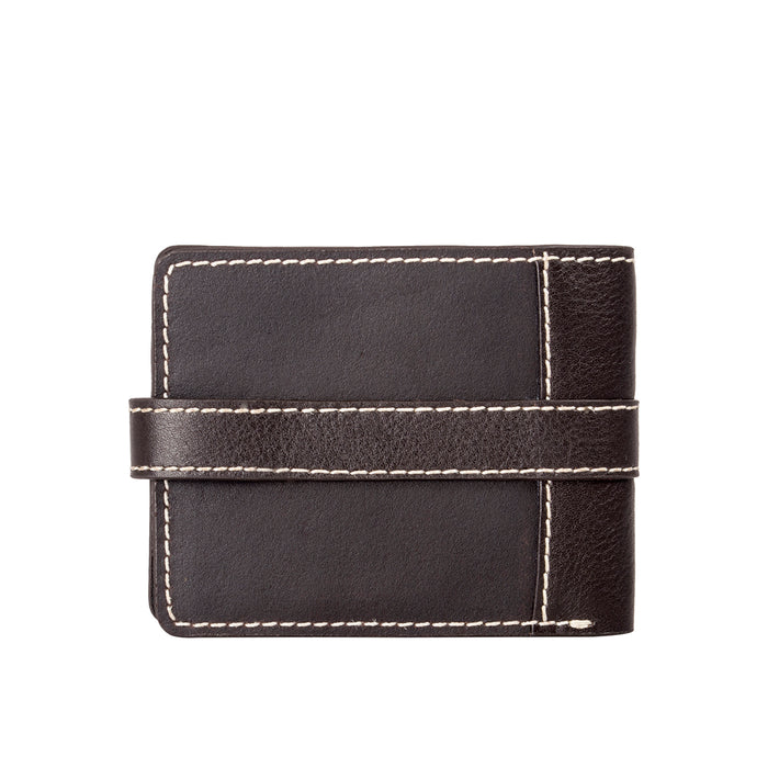 308-017 Sb Brown Leather Bi-Fold Wallet