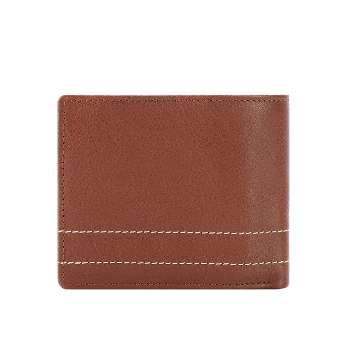 311-2020 Sb Tan Leather Bi-Fold Wallet