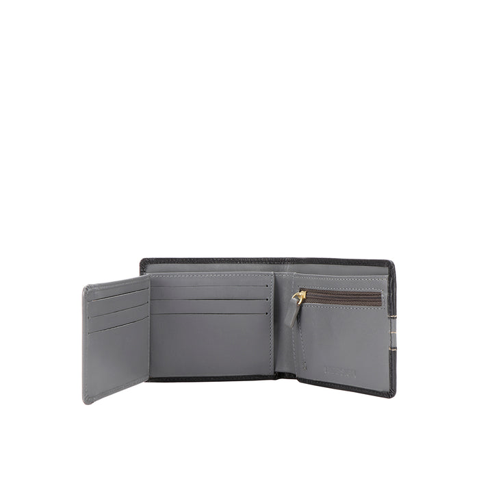 311-490 Sb Black Leather Bi-Fold Wallet