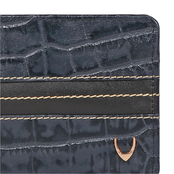 311-490 Sb Blue Leather Bi-Fold Wallet