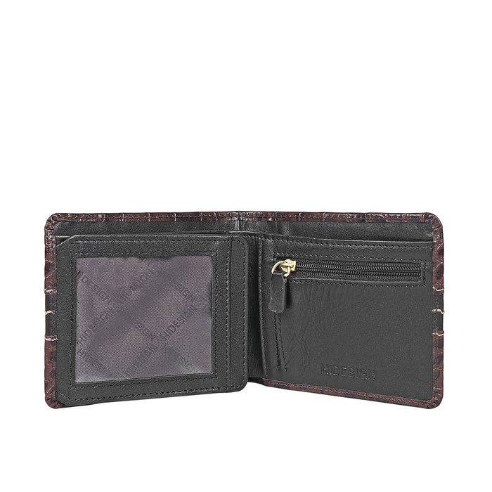 311-490 Sb Brown Leather Bi-Fold Wallet