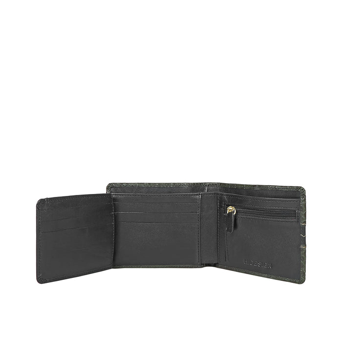 311-490 Sb Green Leather Bi-Fold Wallet