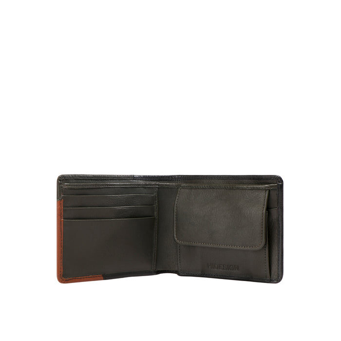 312-030  Black Leather Bi-Fold Wallet