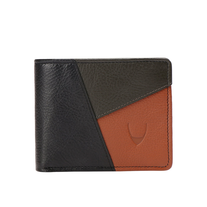 312-030  Black Leather Bi-Fold Wallet