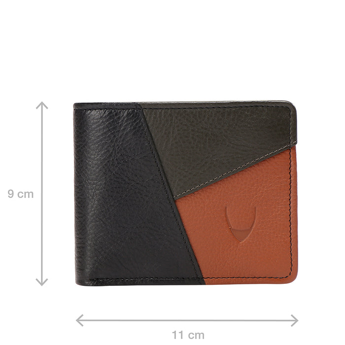 312-030  Black Leather Bi-Fold Wallet