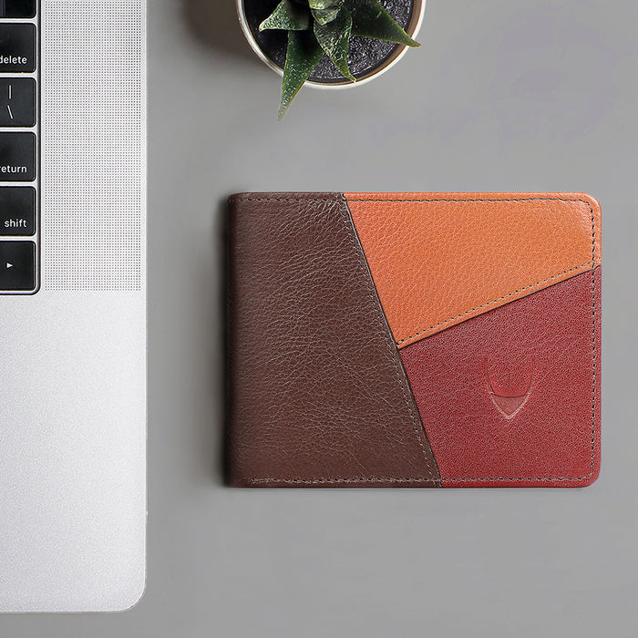 312-030  Brown Leather Bi-Fold Wallet