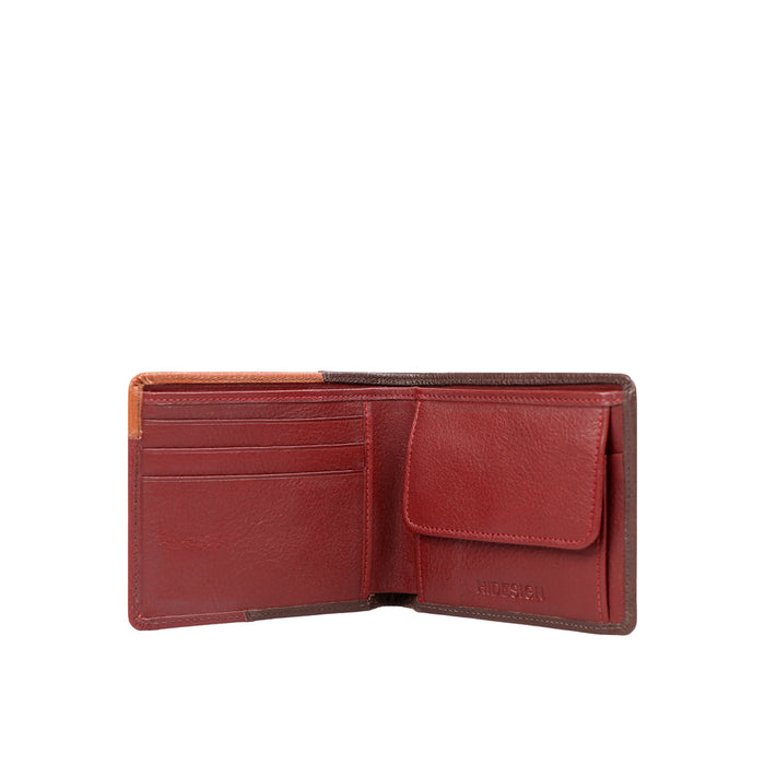 312-030  Brown Leather Bi-Fold Wallet
