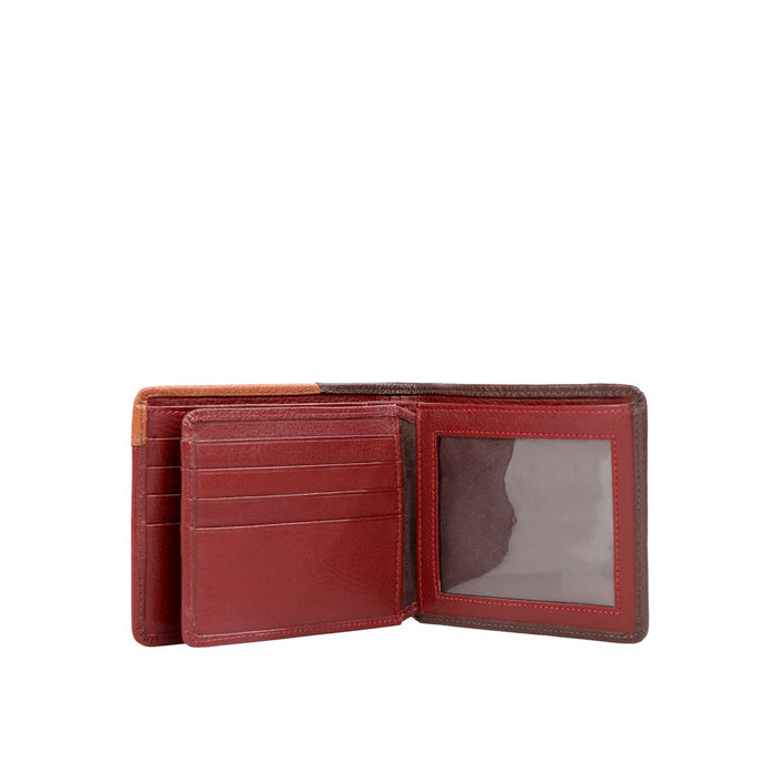 312-2020  Brown Leather Bi-Fold Wallet