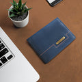 313-020 Ch  Blue Leather Card Holder