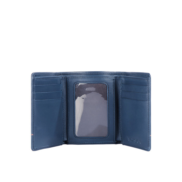 313-259 Tf  Blue Leather Trifold Wallet