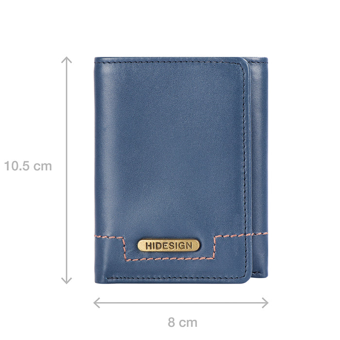 313-259 Tf  Blue Leather Trifold Wallet