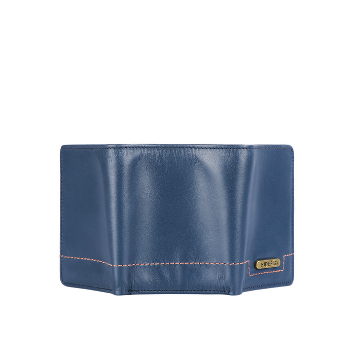 313-259 Tf  Blue Leather Trifold Wallet