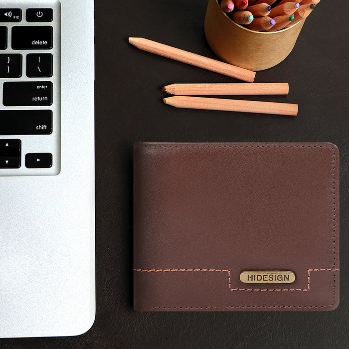 313-490 Tf  Brown Leather Bi-Fold Wallet