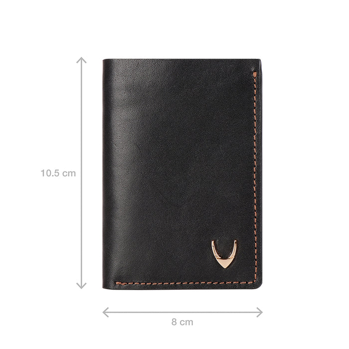 314-259 Tf  Black Leather Trifold Wallet