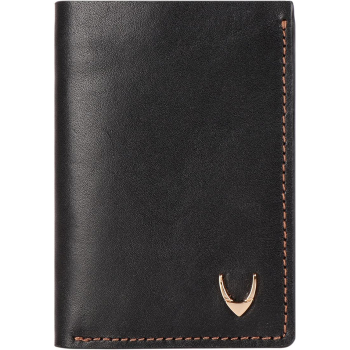 314-259 Tf  Black Leather Trifold Wallet