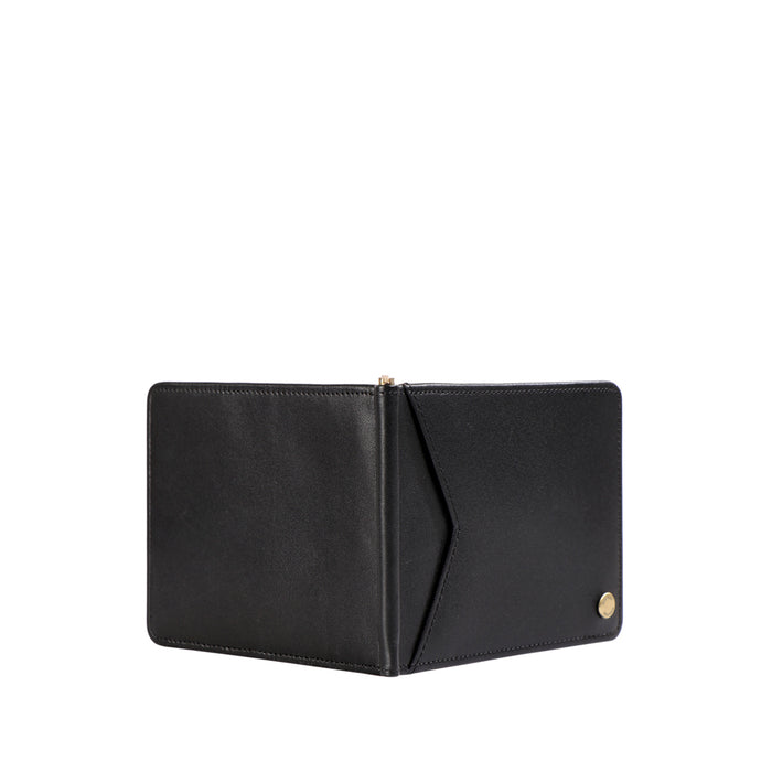 315 Mc  Black Leather Money Clip