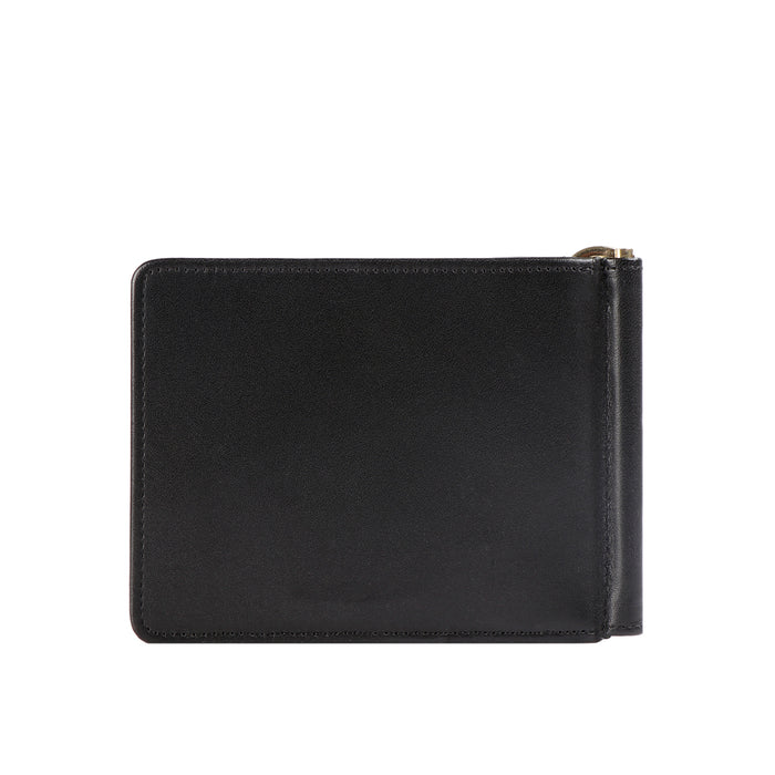 315 Mc  Black Leather Money Clip