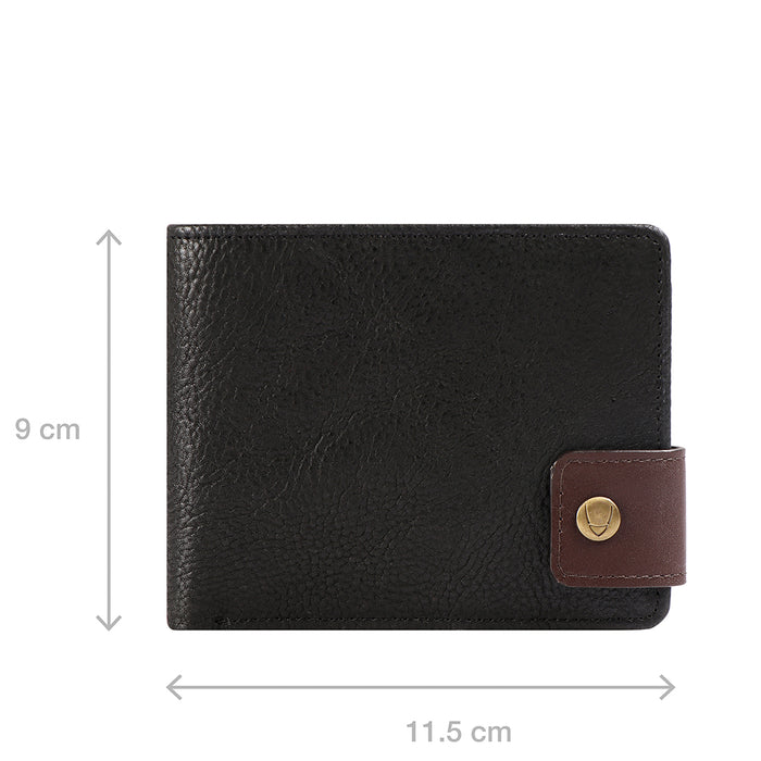 317-017  Black Leather Bi-Fold Wallet
