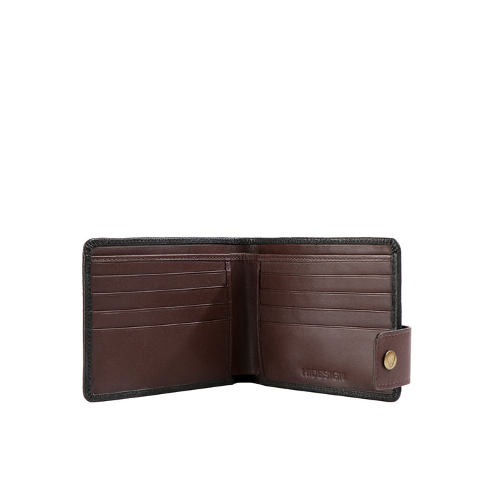 317-017  Black Leather Bi-Fold Wallet
