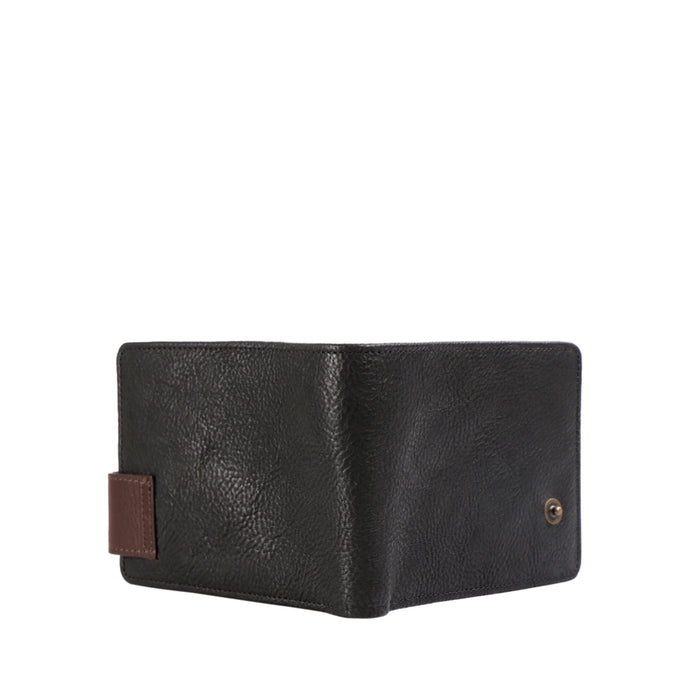 317-017  Black Leather Bi-Fold Wallet