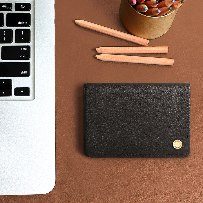 317-020 Ch(Id) Black Leather Bi-Fold Wallet