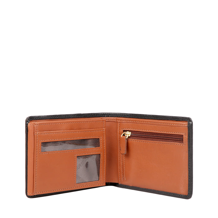 367-L103  Black Leather Bi-Fold Wallet