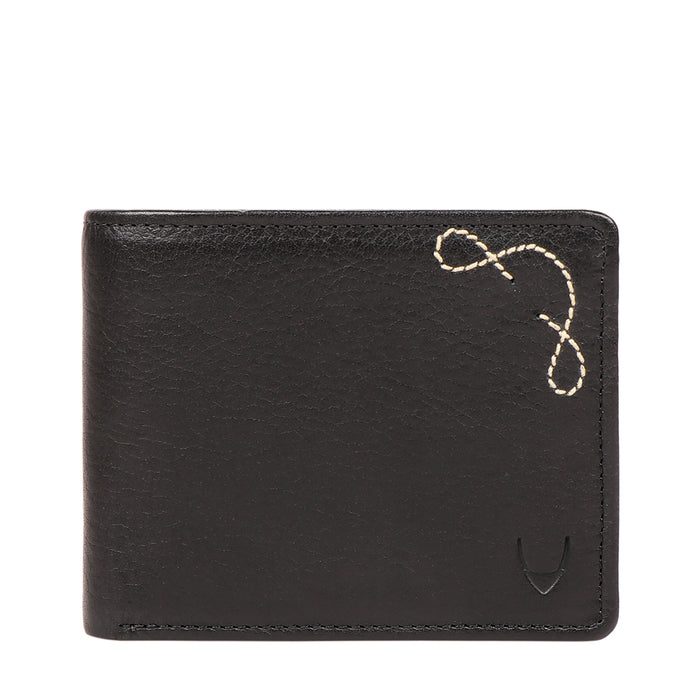 367-L103  Black Leather Bi-Fold Wallet