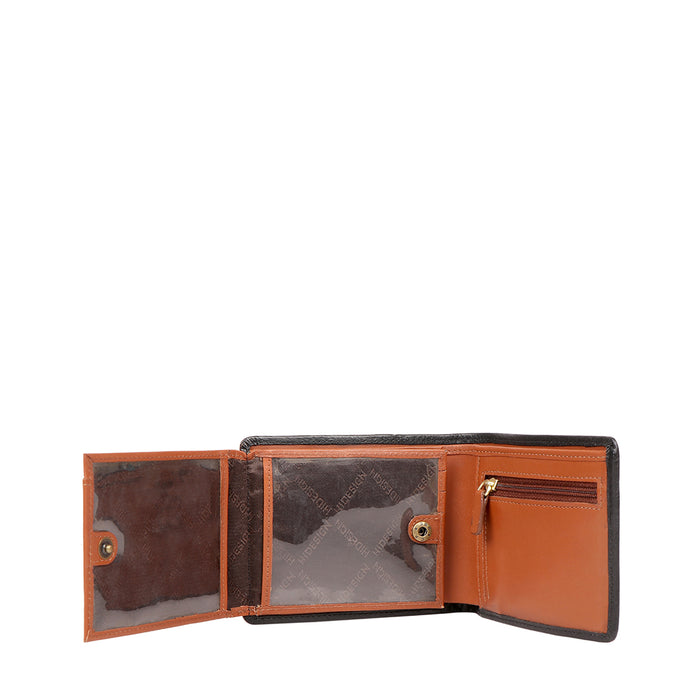 367-L103  Black Leather Bi-Fold Wallet