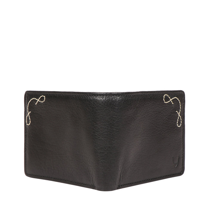 367-L103  Black Leather Bi-Fold Wallet