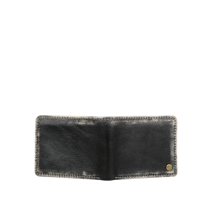 381-Asw004  Black Leather Bi-Fold Wallet