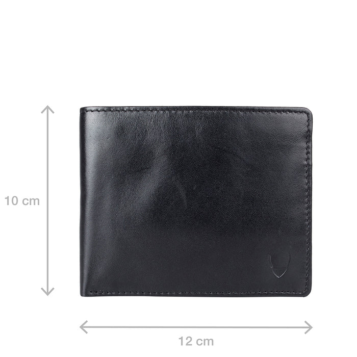 490 Black Leather Bi-Fold Wallet