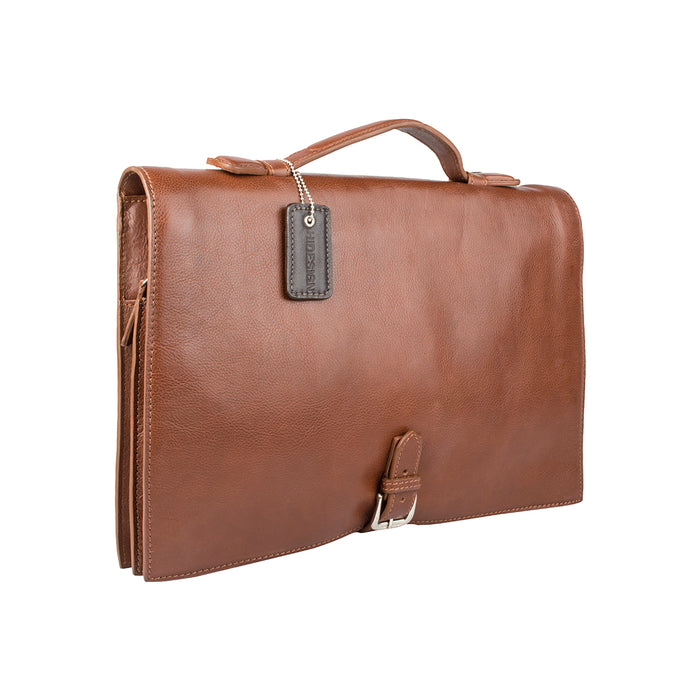 Ace Tan Leather  Briefcase